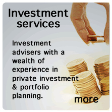 Investment services. Investment advisers with a wealth of experience in private investment & portfoilo planning. 